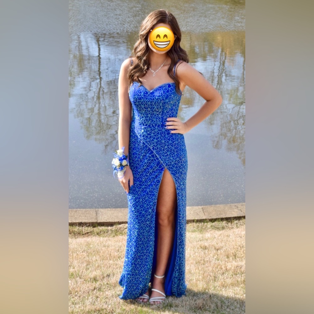 Rachel Allan Royal Blue Prom Dress